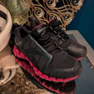 Reebok Black and Pink Trail Sneakers
